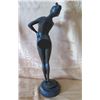 Image 2 : European Bronze Finery Nude Female Statue Signed Jean Patou on Round Base 5"D x 17"H