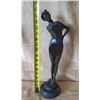 Image 8 : European Bronze Finery Nude Female Statue Signed Jean Patou on Round Base 5"D x 17"H