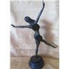 Image 2 : European Bronze Finery Nude Dancing Girl Statue Signed  Chiparus on Round Base 5"D x 17"H