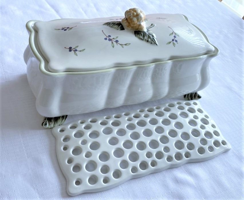 Princess House Vintage Garden 3pc Table Centerpiece