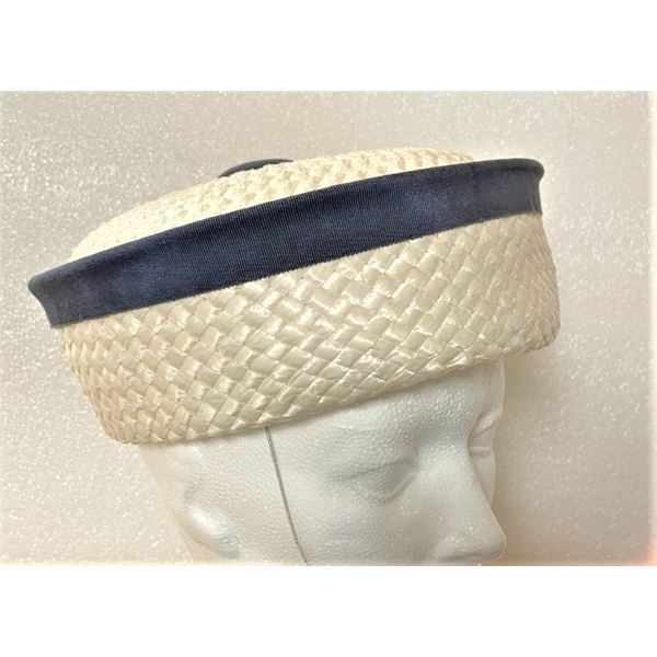 Pill Box Hat Woven Straw