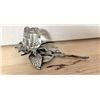 Image 1 : Bohemia Crystal in BOX, Crystal Rose on Pewter Branch