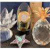 Image 2 : Momento Kristal , Crystal Pineapple, Clock, Flower and Star, IN BOX