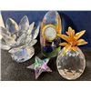 Image 3 : Momento Kristal , Crystal Pineapple, Clock, Flower and Star, IN BOX