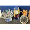 Image 4 : Momento Kristal , Crystal Pineapple, Clock, Flower and Star, IN BOX