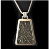 Image 1 : Kenneth Cole New York  Druzy Quartz Pendant on Opera Length Silver Tone Chain
