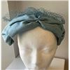 Image 1 : Vintage Hat / Fascinator  Blue with Mesh