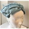 Image 3 : Vintage Hat / Fascinator  Blue with Mesh