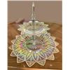 Image 1 : Vintage Federal Glass Iridescent Carnival  Two Tier Serving Dish