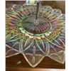 Image 2 : Vintage Federal Glass Iridescent Carnival  Two Tier Serving Dish