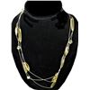 Image 1 : Opera Length , Three Strand,  Yellow bead Necklace