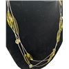 Image 2 : Opera Length , Three Strand,  Yellow bead Necklace