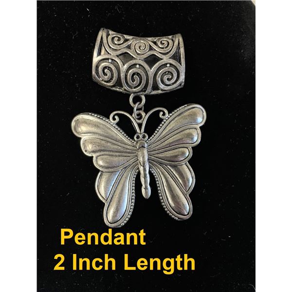 Large Butterfly Pendant,  2 Inches in Length