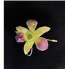 Image 1 : Glass Orchid Pin / Brooch
