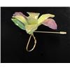 Image 2 : Glass Orchid Pin / Brooch
