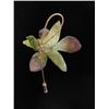 Image 3 : Glass Orchid Pin / Brooch