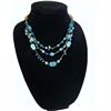 Image 1 : Three Strand Necklace with Blue Beads