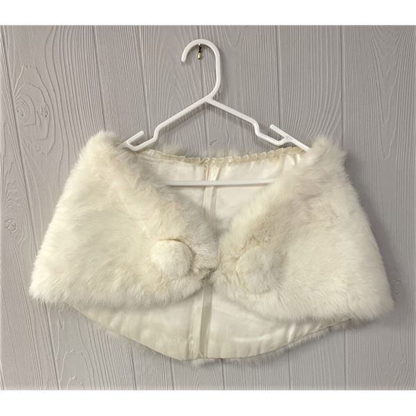 Vintage Clothing - White Rabbit Fur Wrap