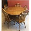 Image 1 : Fine Furniture -  Dining Table with Extension Leaf and FIVE Chairs - PICK UP ONLY