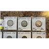 Image 2 : 7 CANADIAN COINS - 1947, 1947M/L, KEY DATE 1948 .800 SILVER