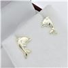Image 2 : STERLING SILVER "DOLPHIN" CHARM EARRINGS, RETAIL $50.00