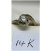 Image 2 : STAMPED 14K SIZE 7 GOLD RING