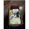 Image 2 : 2 SQUEEGIES, 2 BUCKETS AND BOX OF CLEANING SUPPLIES