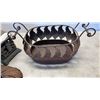 Image 8 : DECORATIVE METAL BASKET AND CAST IRON CANDLE LANTERN