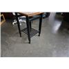Image 2 : WOOD TILE TOP SIDE TABLE