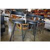 Image 2 : SET OF 4 HOME ELEGANCE BLACK SWIVEL BAR STOOLS