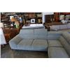 Image 8 : HOME ELEGANCE MODERN GREY FABRIC 2 PIECE SECTIONAL WITH ADJUSTABLE HEADREST - RETAIL $2899