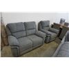 Image 8 : HOME ELEGANCE GREY FABRIC PULL-OUT SLEEPER SECTIONAL - RETAIL $1999 MISSING ONE BACK PILLOW