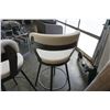 Image 8 : 2 AS NEW HOME ELEGANCE WHITE SWIVEL BARSTOOLS - RETAIL $249 EACH
