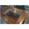Image 2 : RUSTIC GLASSTOP COFFEE TABLE