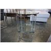 Image 2 : AS NEW HOME ELEGANCE MODERN CLEAR LEG BEVELLED GLASS ROUND SIDE TABLE - RETAIL $349