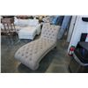 Image 2 : AS NEW HOME ELEGANCE BEIGE TUFTED CHAISE LOUNGE - RETAIL $1249