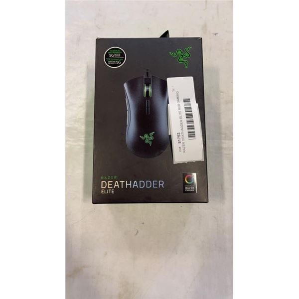 RAZER DEATHADDER ELITE RGB GAMING MOUSE - TESTED WORKING, RETAIL $99