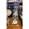 Image 8 : 2 VINTAGE GLASS TABLE LAMPS