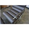 Image 8 : NEW HOME ELEGANCE CHROME AND GREY MODERN LOUNGE CHAIR AND OTTOMAN - RETAIL $899