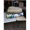 Image 2 : LOT OF CAMP CHAIRS, SCREEN HOUSE AND DOUBLE AIR MATTRESS WITH PUMP