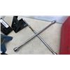 Image 8 : LOT OF 2 TON AXLE STANDS WITH TIRE IRON, JERRY CANS, JACK AND CHOCKS