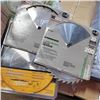 Image 3 : BOX OF CIRCULAR SAW BLADES AND WARNING SIGNS