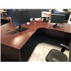 Image 2 : MAHOGANY 6' X 7' L-SHAPE CORNER COMPUTER TABLE