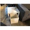 Image 2 : WHITE MODERN 3' COFFEE TABLE WITH SIDE TABLE & STORAGE BOX