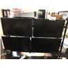 Image 2 : BLACK 4 SCREEN DESKTOP MONITOR MOUNT WITH 2 DELL 22" MONITORS & 2 LG 24" MONITORS