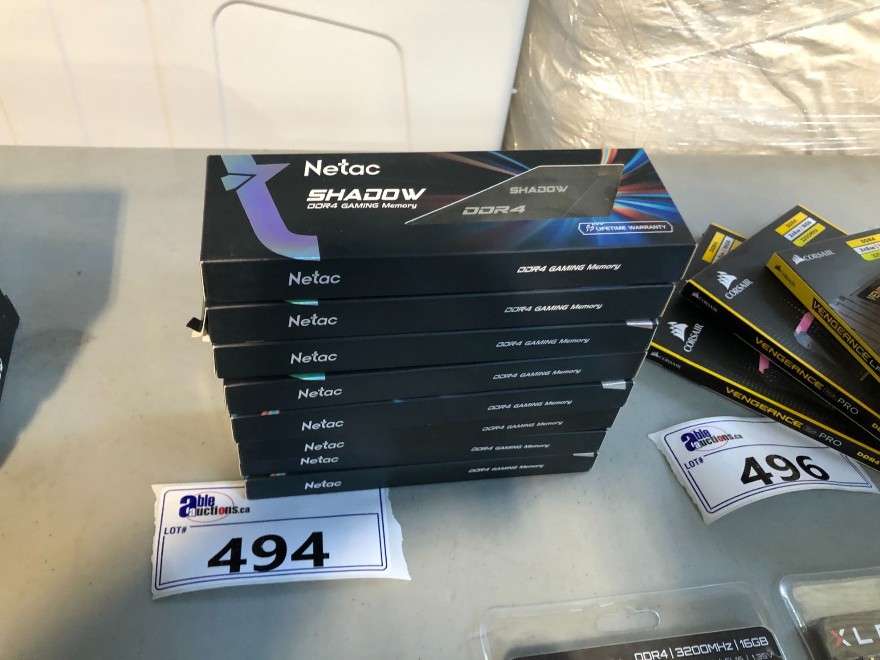 8 BOXES OF 16 GIG NETAC SHADOW DDR4 GAMING MEMORY - Able Auctions