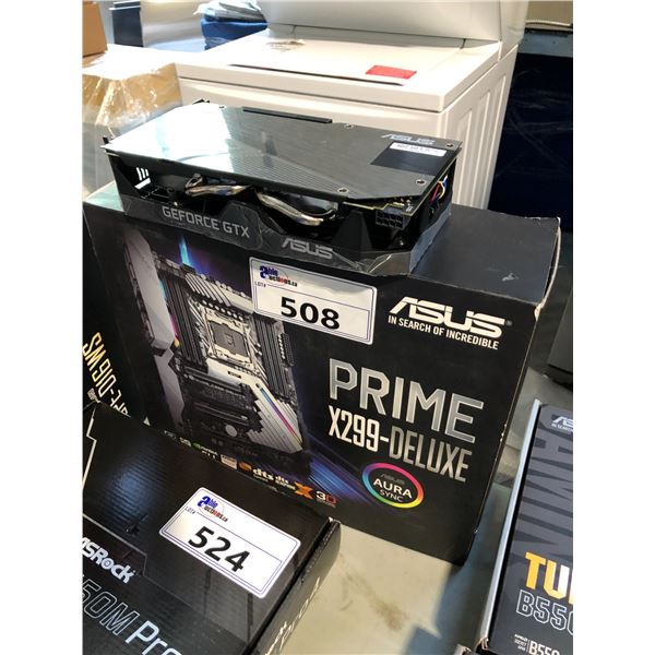 ASUS PRIME X299-DELUXE MOTHERBOARD & ASUS GTX 1660 GRAPHICS CARD