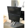 Image 2 : 2 LG 23" LCD MONITORS ON DESK MOUNTED MONITOR STAND