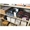 Image 1 : SHELF OF ASSORTED PARALLEL CARDS, CONTROLLER CARDS, JELLY COMB MICE, 5-PORT NETWORK SWITCHES, CARD