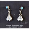 Image 2 : Navajo Sterling Turquoise & Mother of Pearl on the back  Earrings